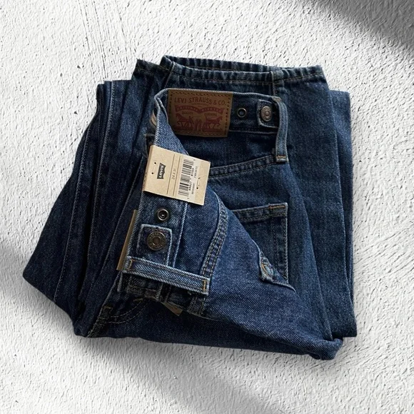 LEVIS Jeans Barrel Leg NWT Cinch Wide Leg High Waist New Shades Blue Size 24 - Picture 9 of 14